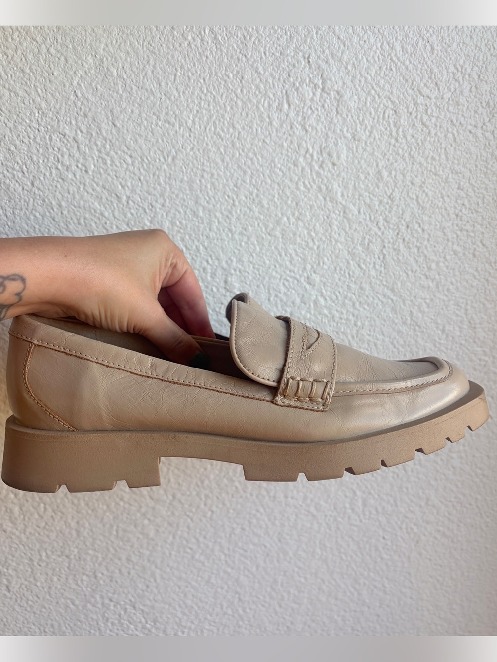 Dolce Vita Elias Chunky Lug Sole Loafer Sesame 9.5